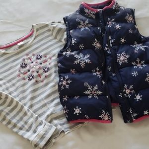 Gymboree Fleece Lined Vest and Top